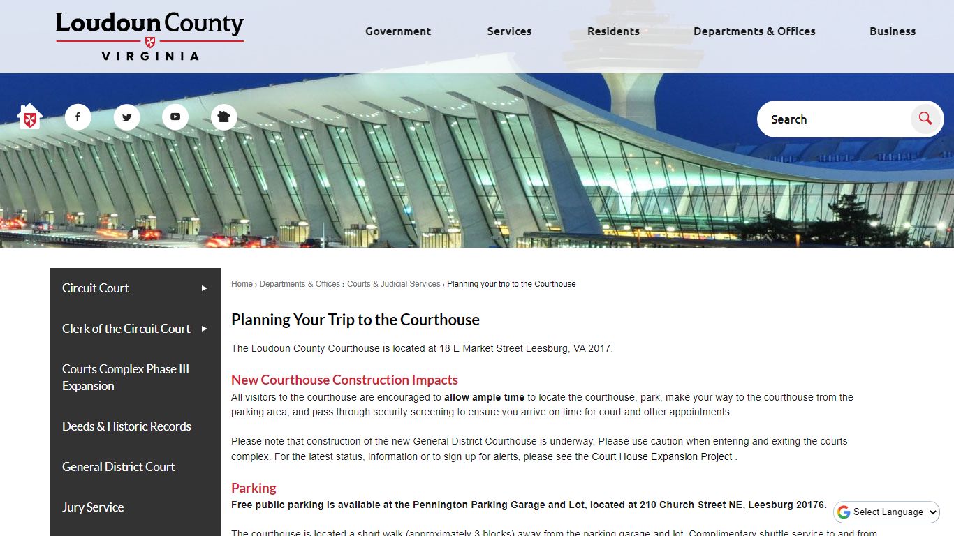 Planning Your Trip to the Courthouse | Loudoun County, VA - Official ...